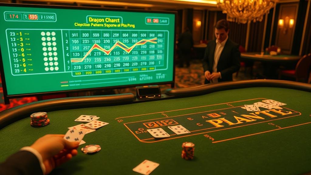 โต๊ะบาคาร่าที่จัดเตรียมอย่างมืออาชีพ