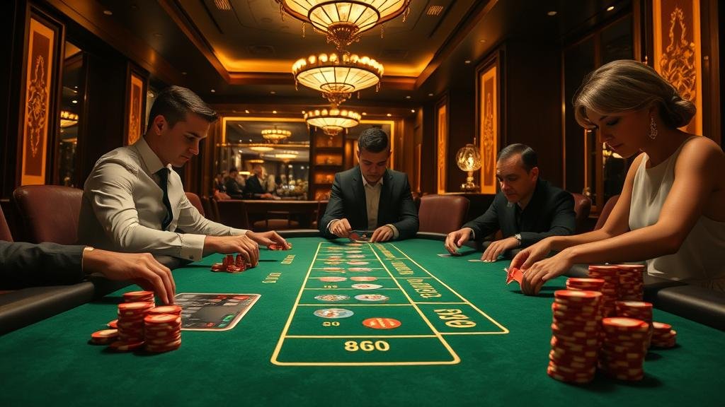 ตัวอย่างเค้าไพ่บาคาร่า: ถนนใหญ่, ลูกปัด, ปิงปอง