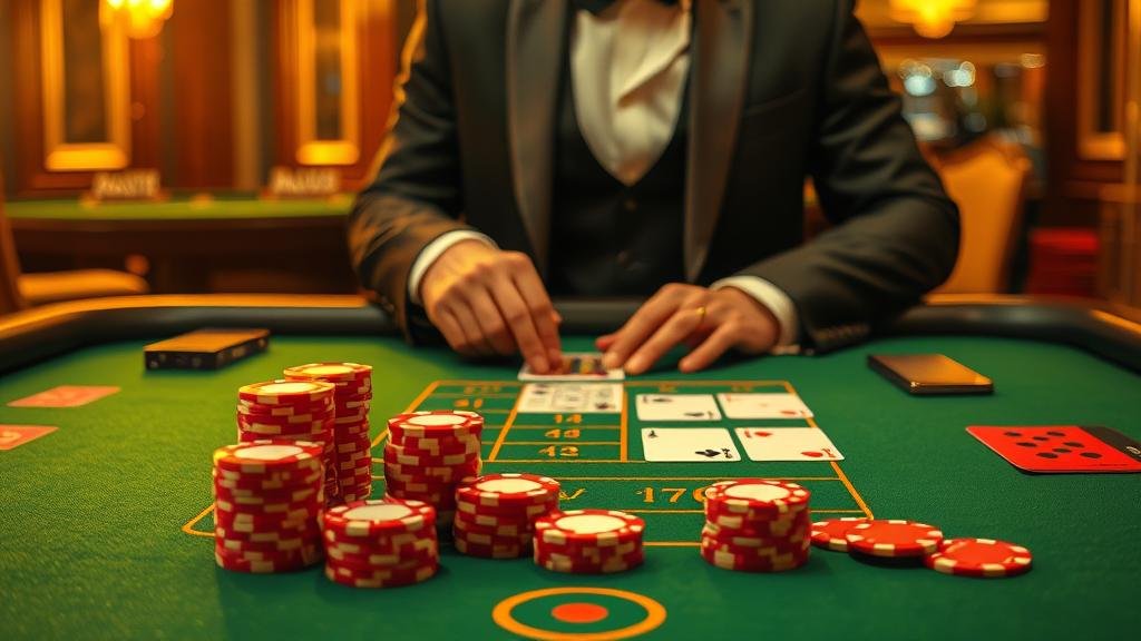 การแจกไพ่บาคาร่าและการแสดงผล