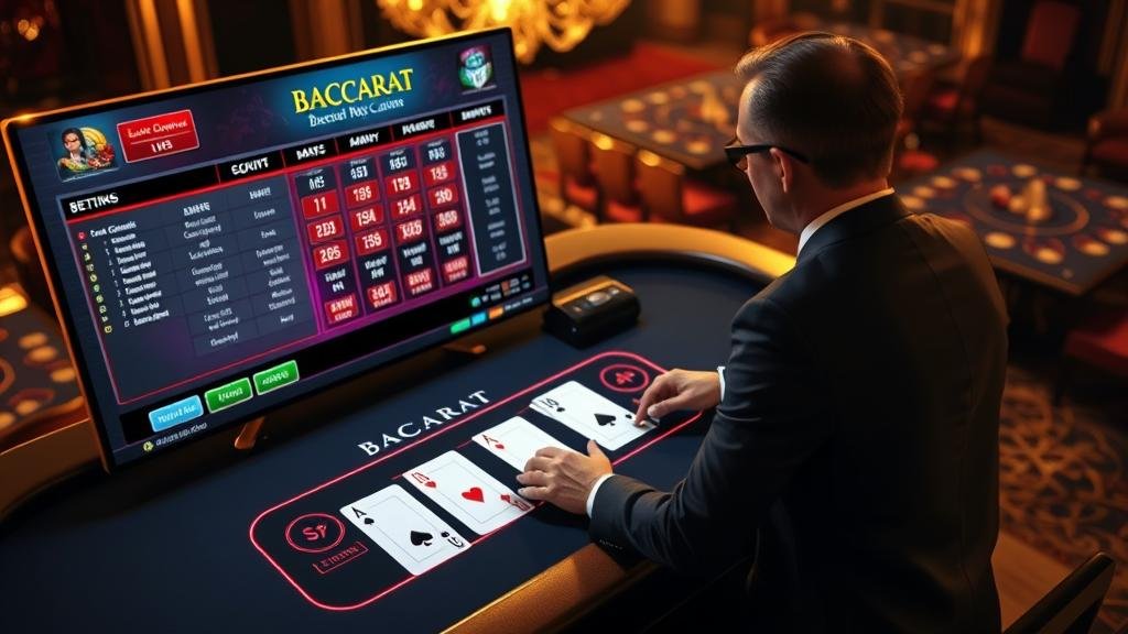 กราฟิกแสดงกลยุทธ์การเดินเงินบาคาร่า