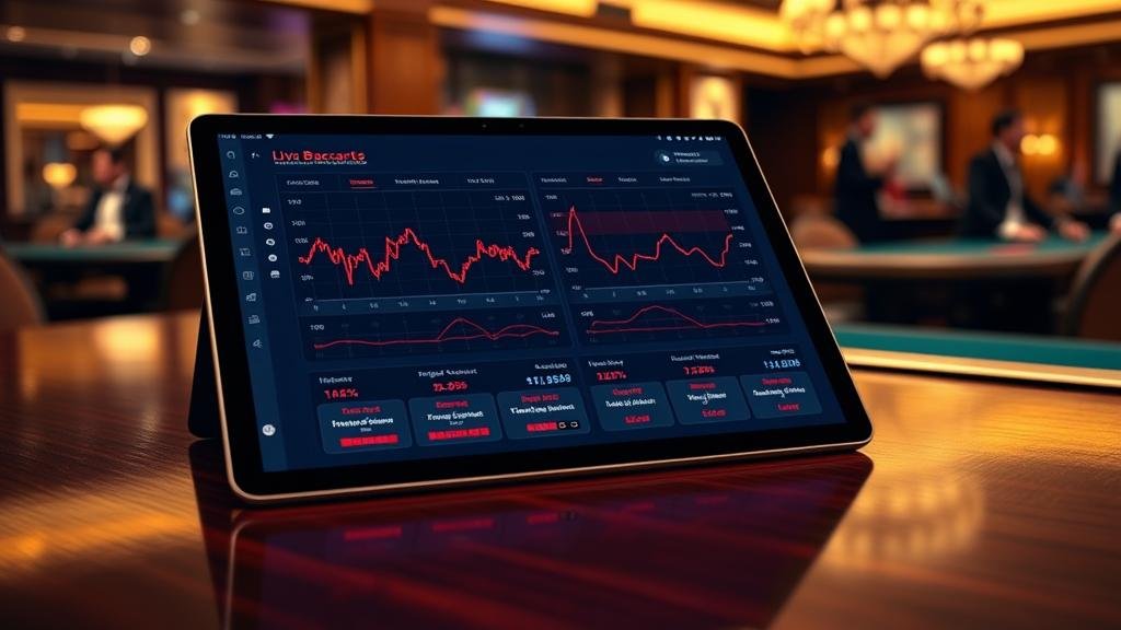 การบันทึกผลการเล่นบาคาร่าบนแท็บเล็ต