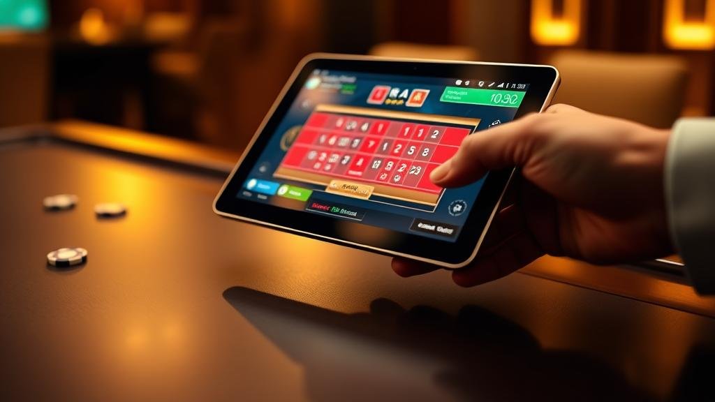 กราฟสถิติบาคาร่าบนแท็บเล็ต