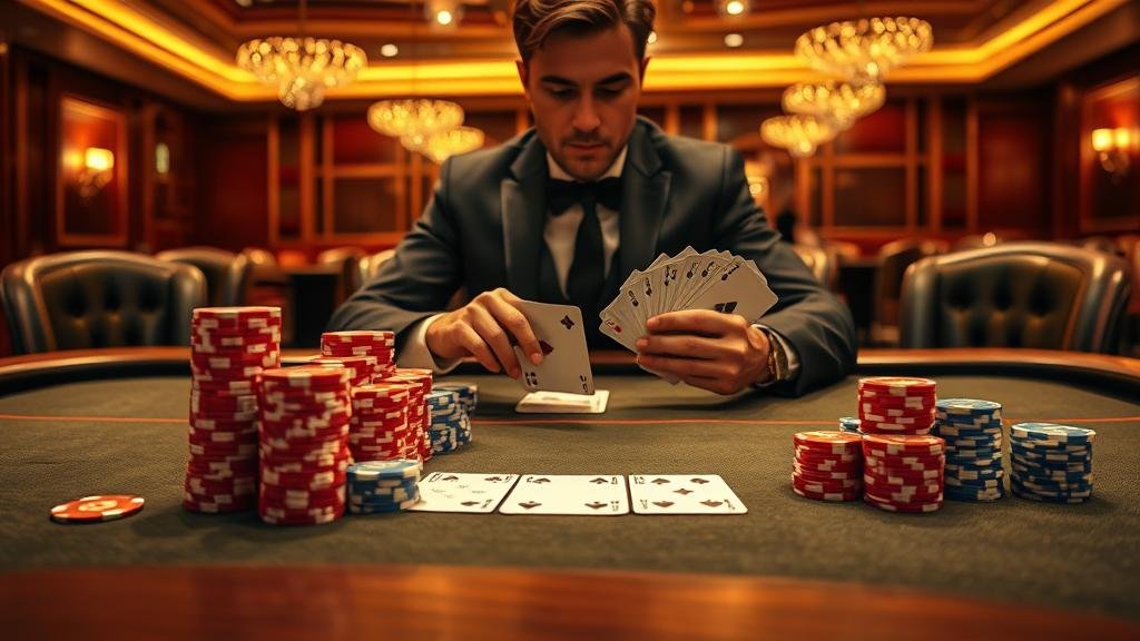 นักพนันกำลังวิเคราะห์เกมบาคาร่า