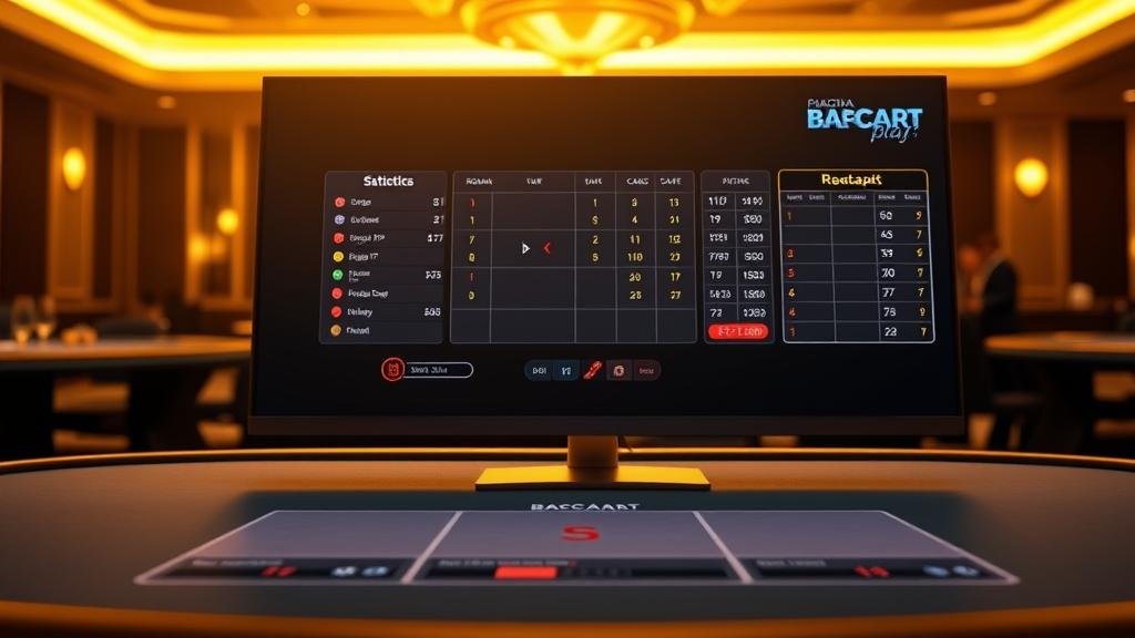 ตารางแสดงเค้าไพ่บาคาร่ารูปแบบต่างๆ บนเดสก์ท็อป