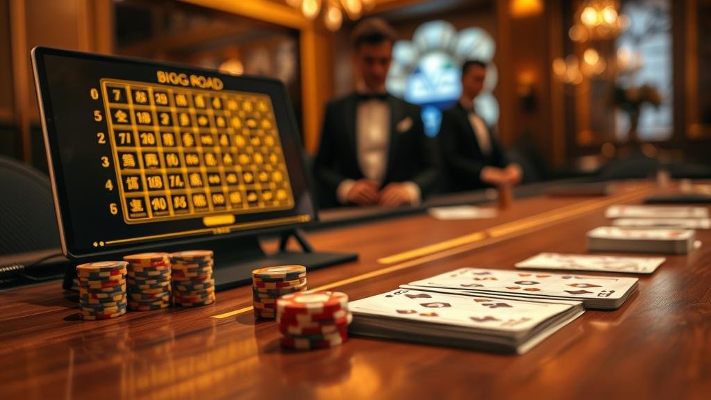 ตัวอย่างรูปแบบไพ่ 'สองตัด' บนถนนใหญ่บาคาร่า