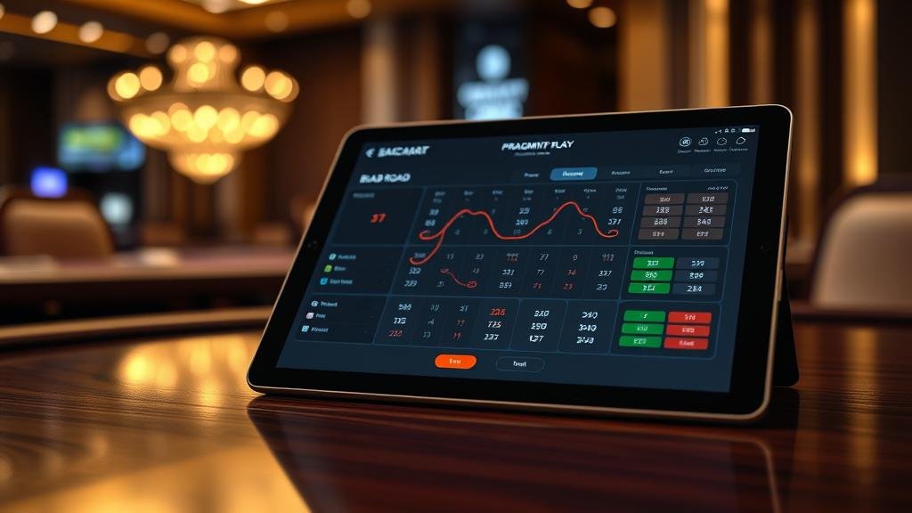 หน้าจอแสดงฟีเจอร์บาคาร่า วัววัว ของ Playtech บนมือถือ