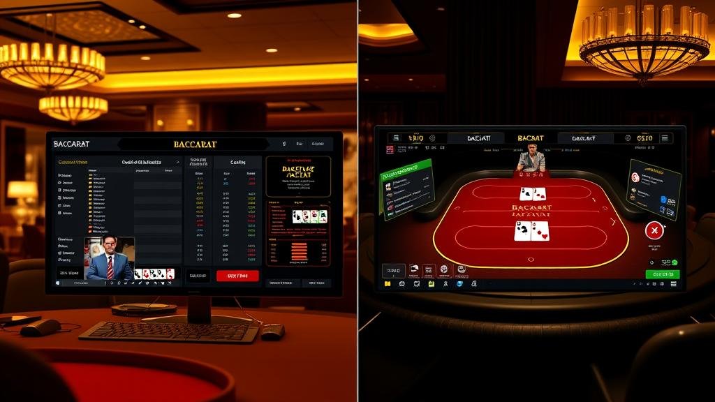 อินเทอร์เฟซเกมบาคาร่าจากค่าย AE, SA, DG