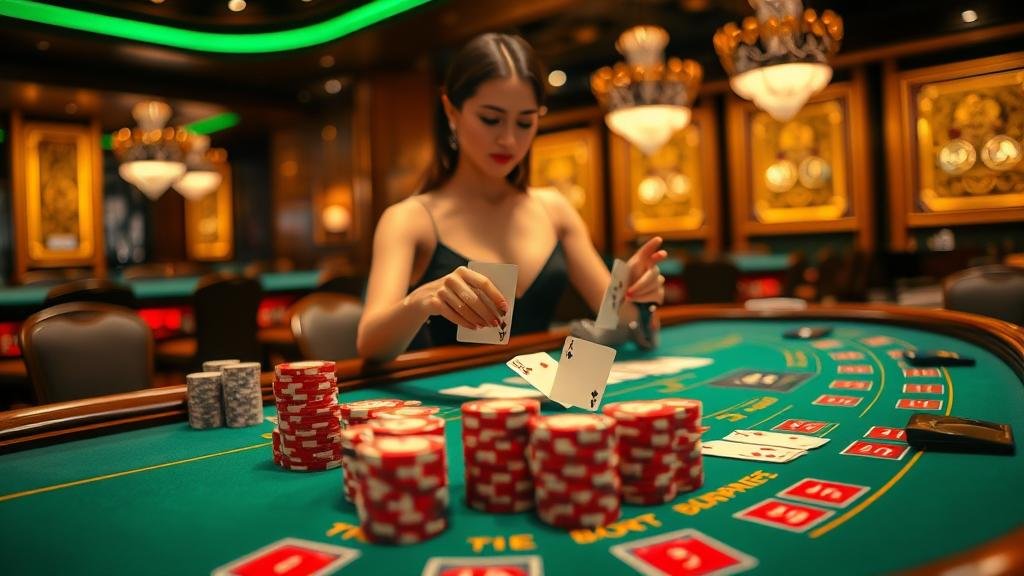 กราฟิกแสดงอัตราจ่ายและกลยุทธ์การเดิมพันบาคาร่า