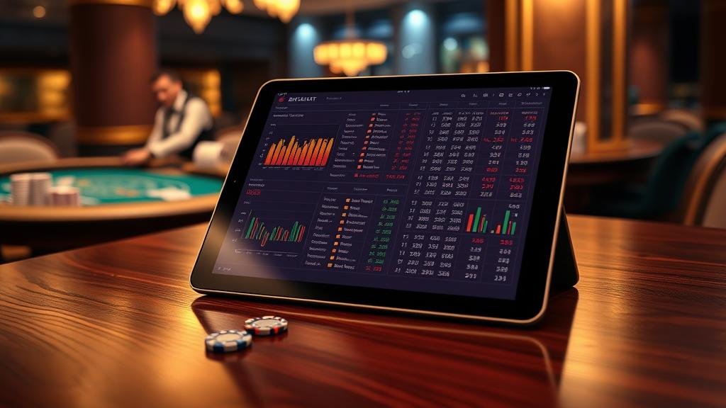 การเลือกห้องบาคาร่าบนแท็บเล็ต iPad