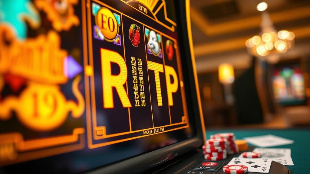 ปุ่มข้อมูล RTP บนเกมสล็อต Microgaming