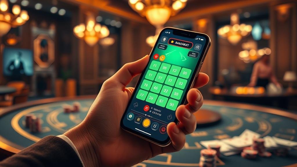 อินเทอร์เฟซเกมบาคาร่า AE Casino บนมือถือ