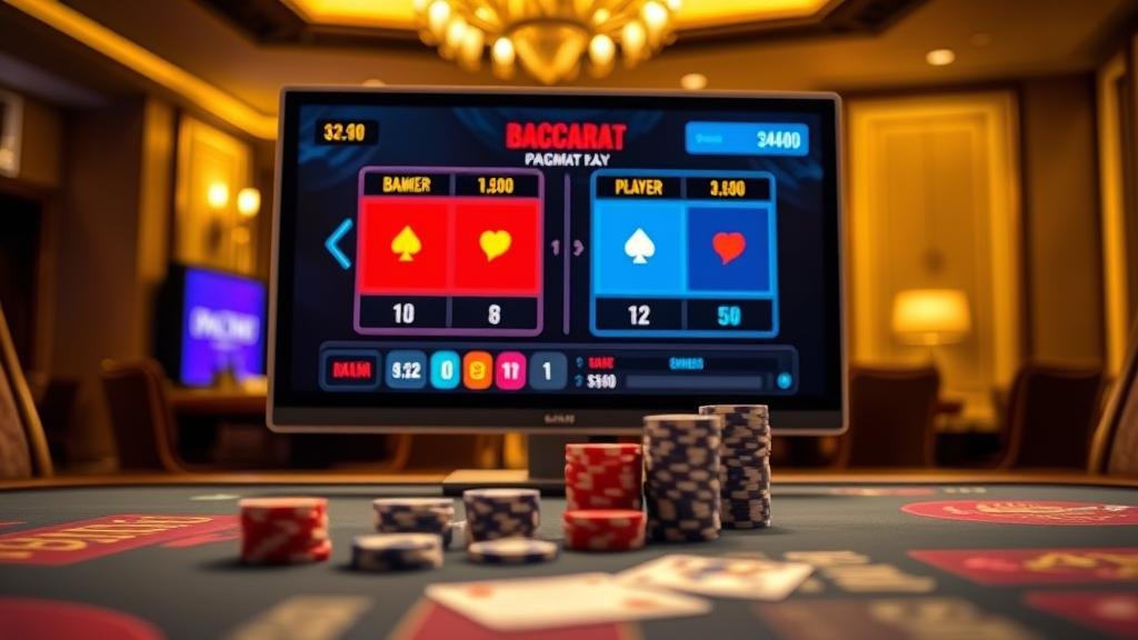 อินเทอร์เฟซเกมบาคาร่า Playtech พร้อมตารางเค้าไพ่