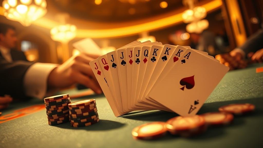 ตัวอย่างเค้าไพ่มังกรในเกมบาคาร่า