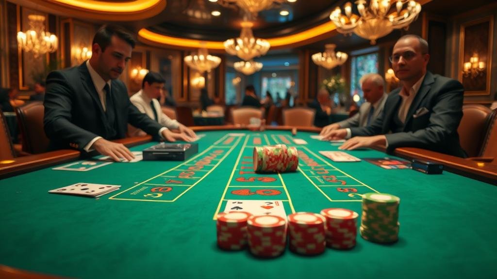 ดีลเลอร์บาคาร่าสดกำลังแจกไพ่