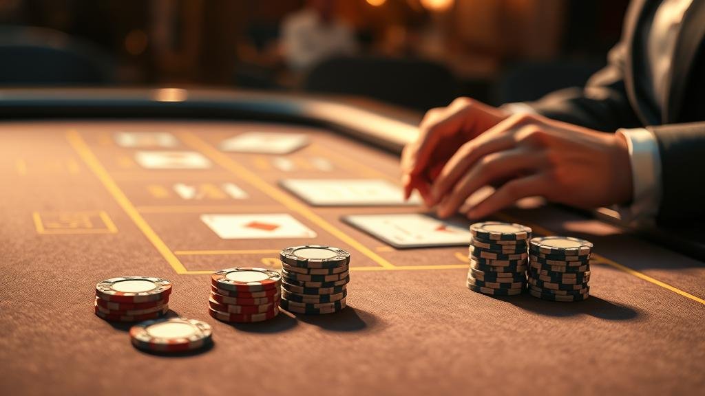 หน้าจอเกมบาคาร่าสดจาก Evolution Gaming แสดงอัตราจ่าย