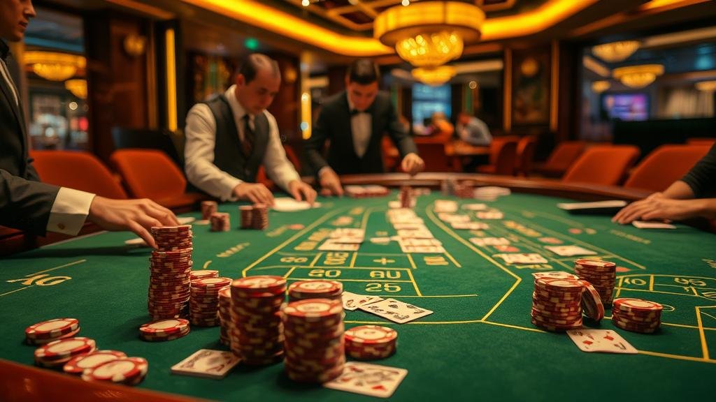 การแสดงผลเค้าไพ่ถนนใหญ่และลูกปัดในบาคาร่า