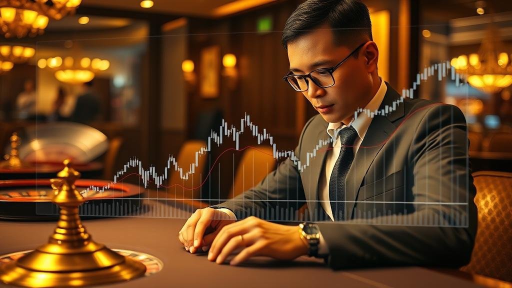 กราฟหุ้นนิเคอิและภาพเมืองโดฮา