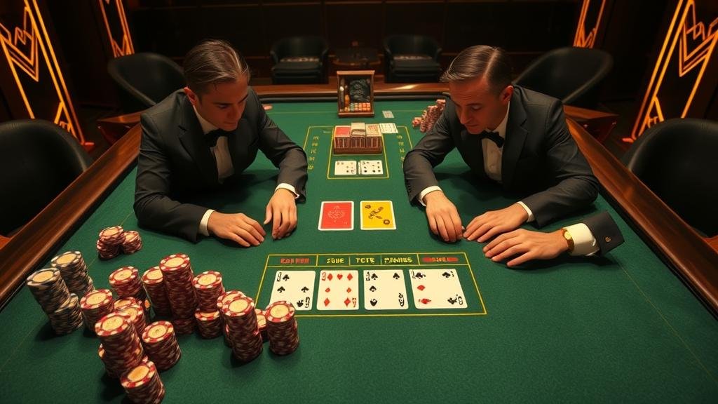 ภาพมือถือชิปคาสิโนพร้อมเกมบาคาร่า