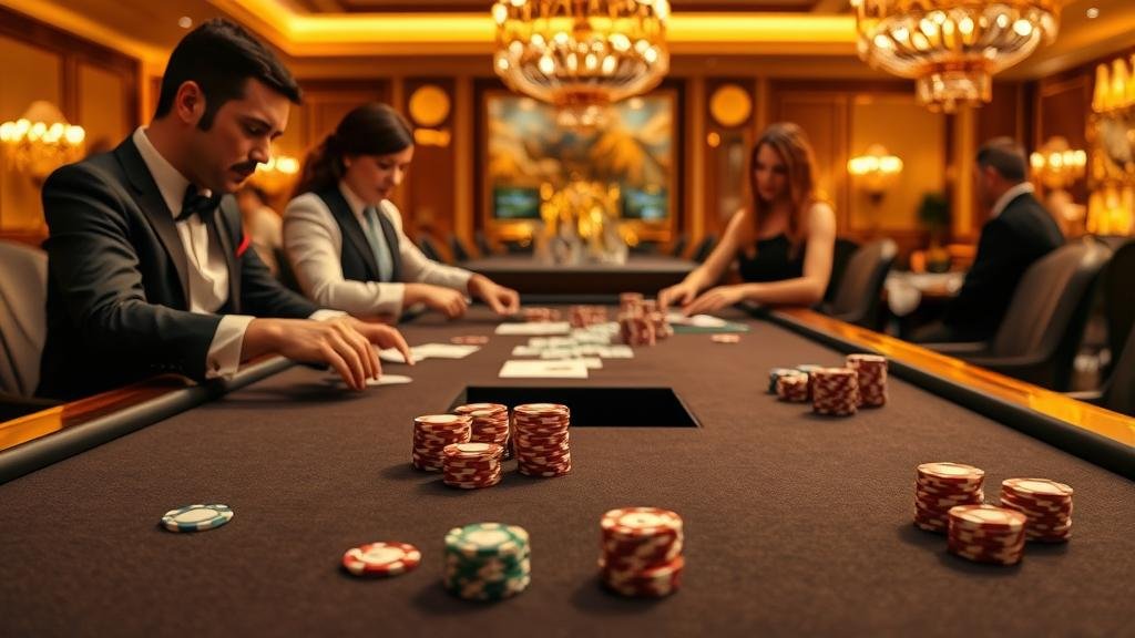 การดูสถิติบาคาร่าบนแท็บเล็ตเพื่อเลือกโต๊ะ