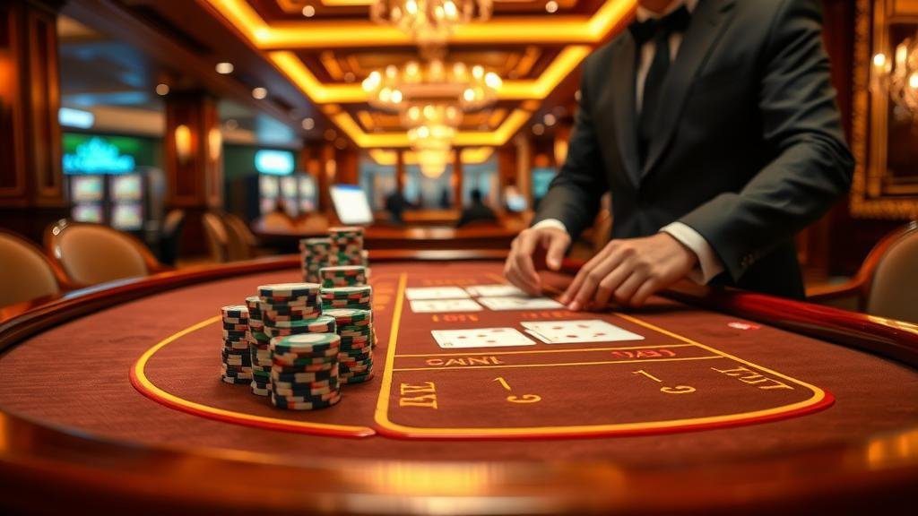 ดีลเลอร์สาวสวยในเกมบาคาร่า