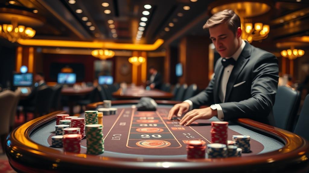 ไพ่บาคาร่าพร้อมสัญลักษณ์แห่งชัยชนะ