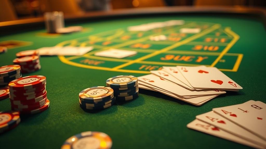 ตัวอย่างเค้าไพ่บาคาร่าบนหน้าจอแท็บเล็ต