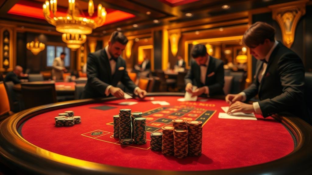 ภาพการเล่นบาคาร่าสดในคาสิโนออนไลน์