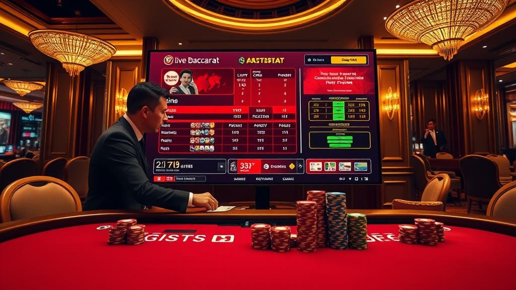 การวางเดิมพันบาคาร่าบนโต๊ะ