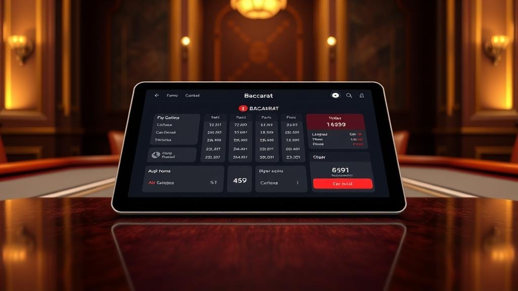 กราฟิกแสดงสถิติและรูปแบบไพ่บาคาร่า