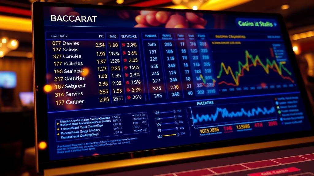 กราฟิกแสดงรูปแบบไพ่บาคาร่าและกลยุทธ์การเดิมพัน