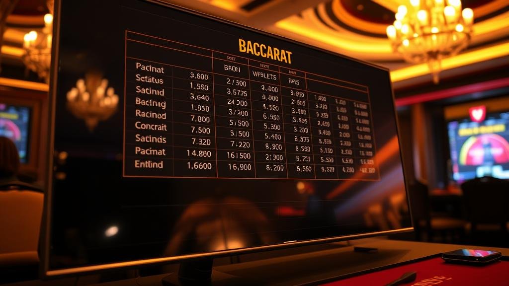 หน้าจอเกมบาคาร่า LuckyStreak แบบไร้ค่าคอม