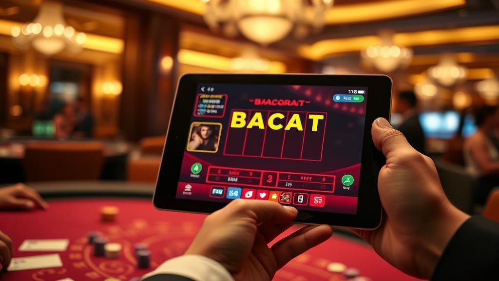 ภาพประกอบเกมบาคาร่าบนแท็บเล็ต