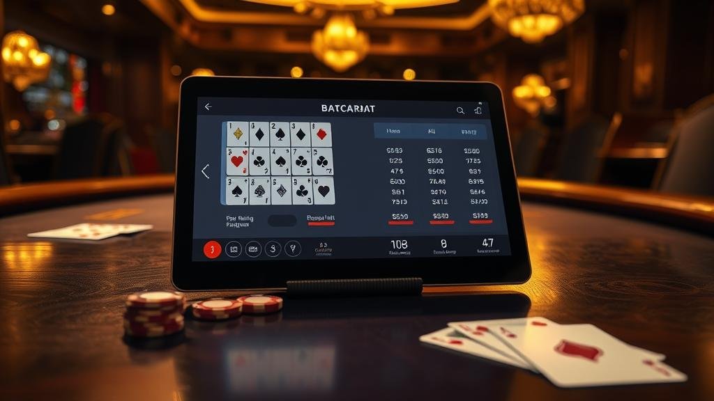 การวิเคราะห์เค้าไพ่บาคาร่าด้วยแท็บเล็ตและคอมพิวเตอร์