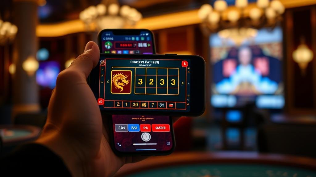 ตารางสถิติเค้าไพ่บาคาร่าบนแท็บเล็ต