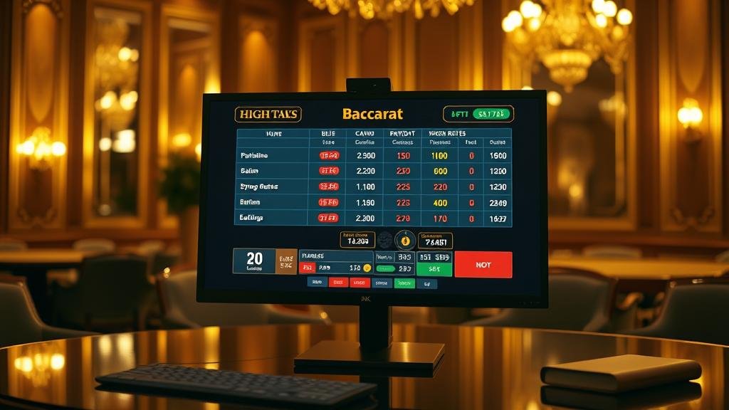 ตารางแสดงเค้าไพ่บาคาร่ารูปแบบต่างๆ