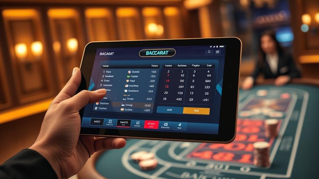 สถิติเค้าไพ่บาคาร่าบนแท็บเล็ต
