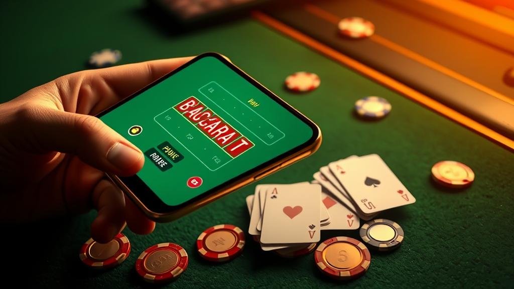 หน้าจอเกมบาคาร่าบนมือถือ Android