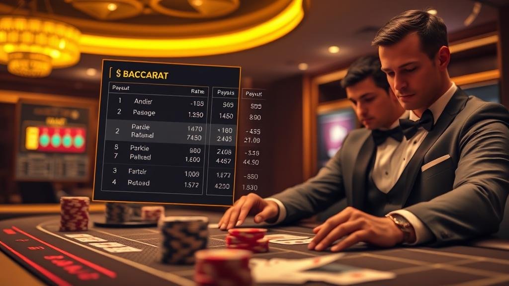 ภาพตัวอย่างเค้าไพ่บาคาร่า เช่น มังกรและปิงปอง