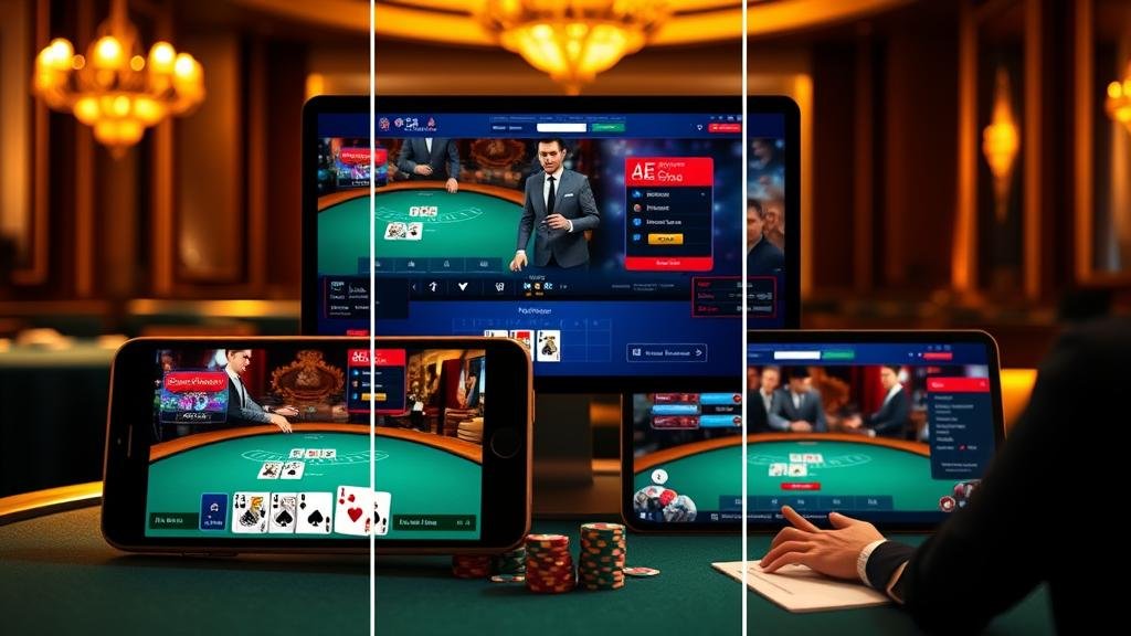 การเลือกห้องและทดสอบสูตรบาคาร่าบนแท็บเล็ต