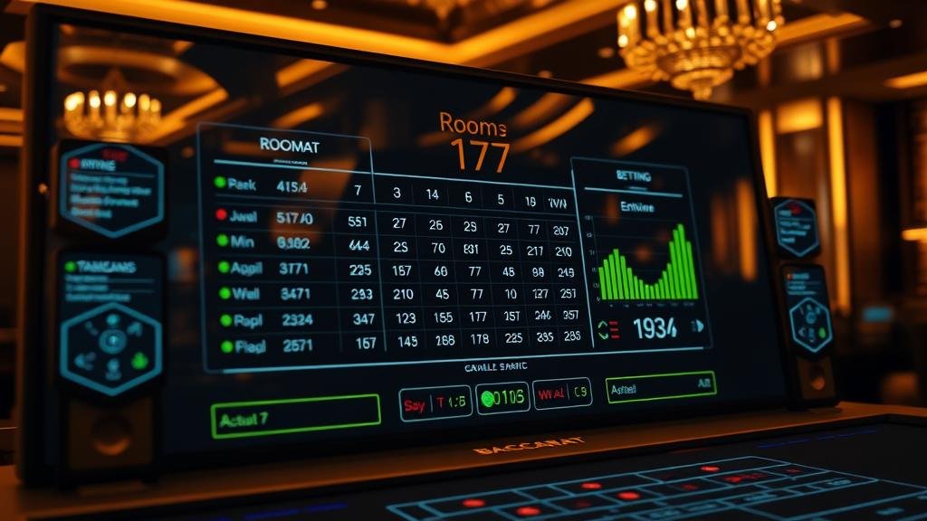 หน้าจอแสดงสถิติ บาคาร่า ลูกปัด และตารางไพ่