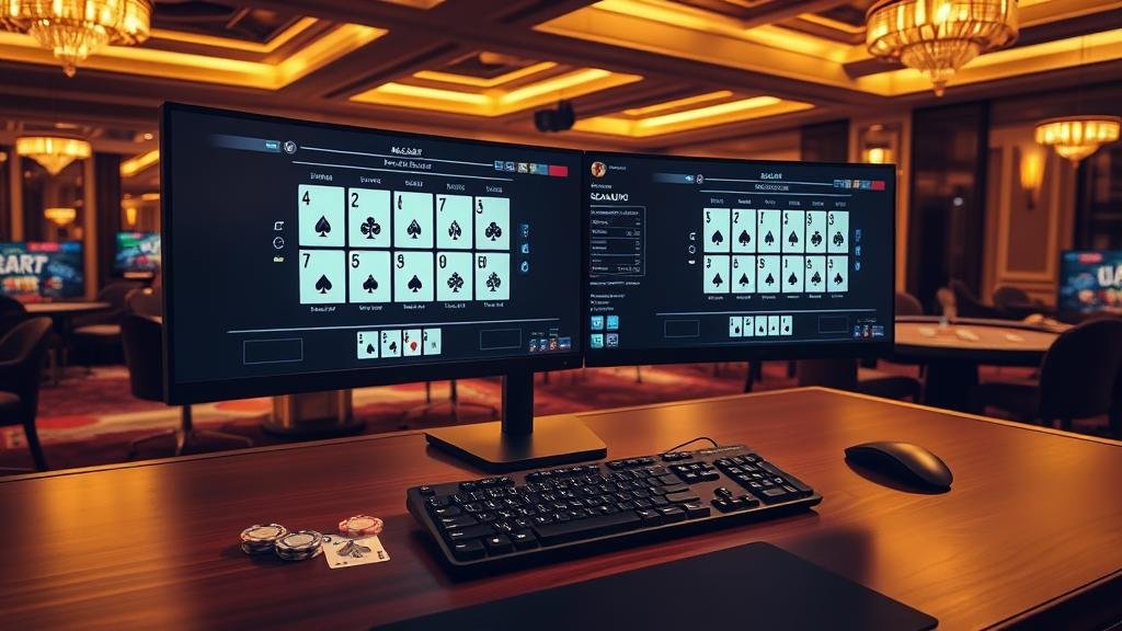 หน้าจอเกมบาคาร่าบนเดสก์ท็อป