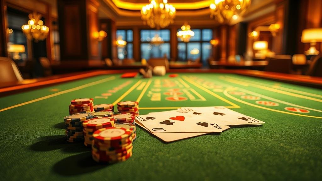 โต๊ะบาคาร่าพร้อมดีลเลอร์และการวางเดิมพัน