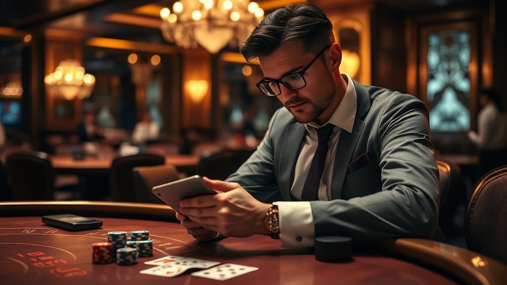 หน้าจอโทรศัพท์มือถือแสดงสถิติบาคาร่า