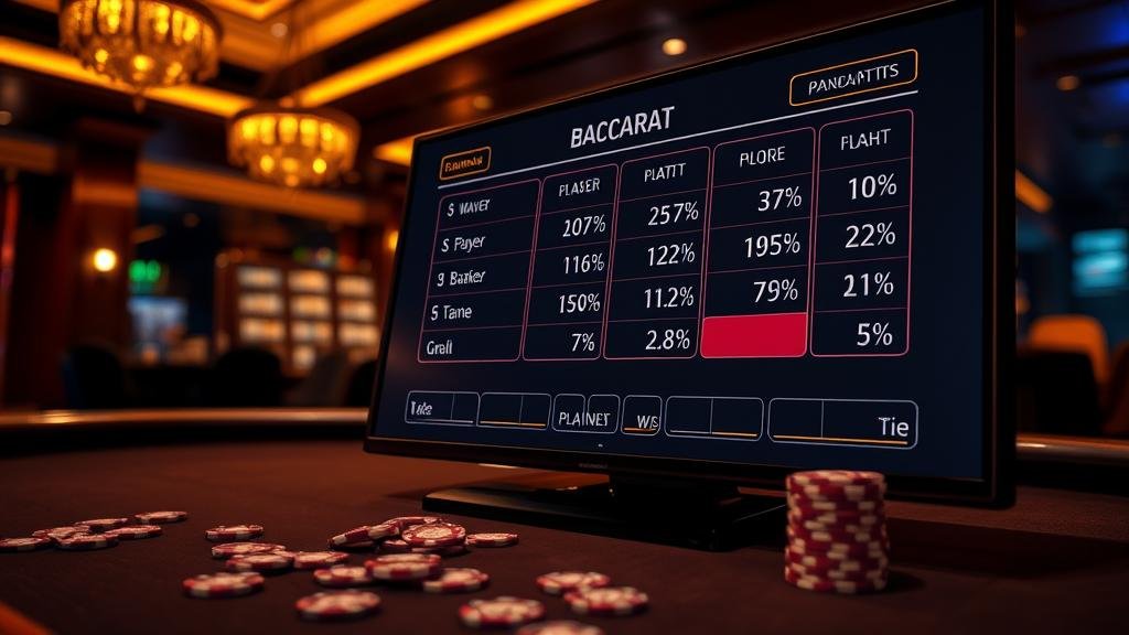 กราฟแสดงรูปแบบไพ่บาคาร่า