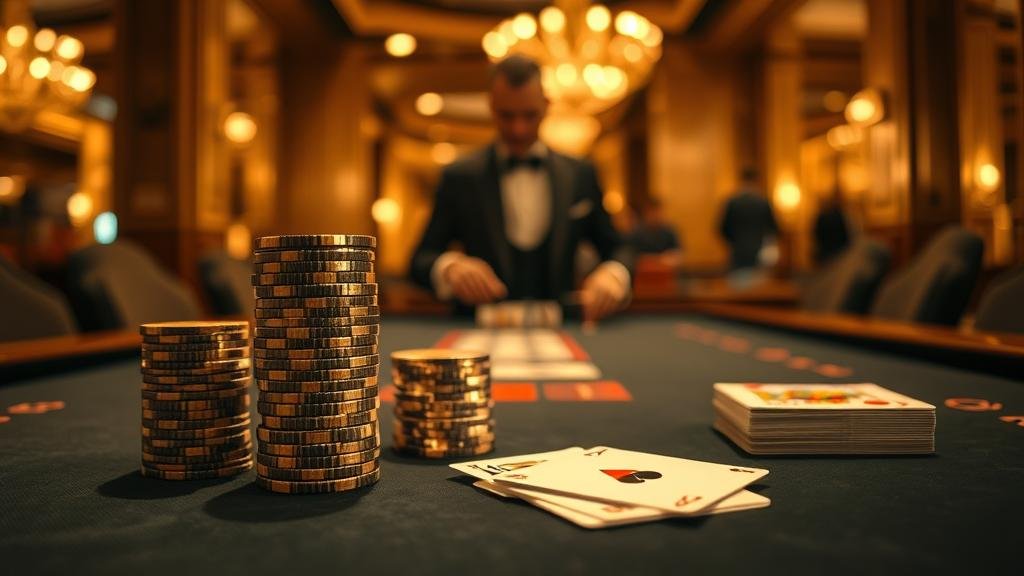 ผู้เล่นบาคาร่าที่กำลังลุ้นไพ่