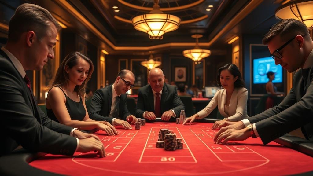 หน้าจอเกมบาคาร่า AllBet แสดงสูตรสามตัด