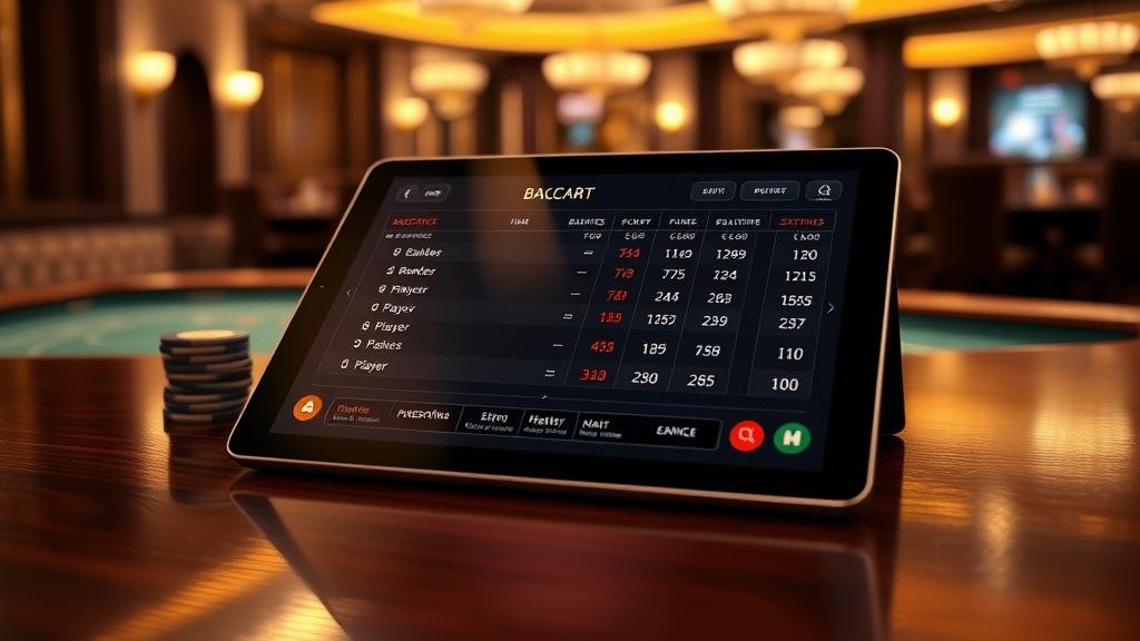 การอ่านเค้าไพ่บาคาร่าบนแท็บเล็ต