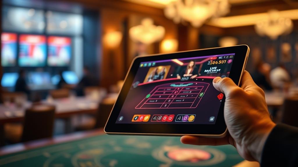 หน้าจอเกมบาคาร่า EBet แสดงรูปแบบการออกไพ่