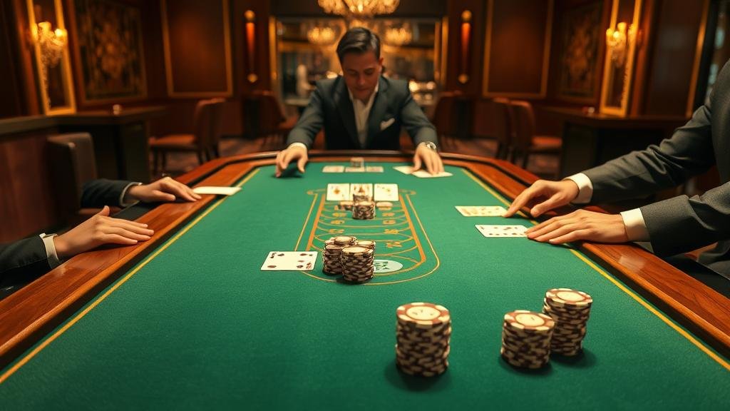 หน้าจอเดสก์ท็อปแสดงเกมบาคาร่าสด