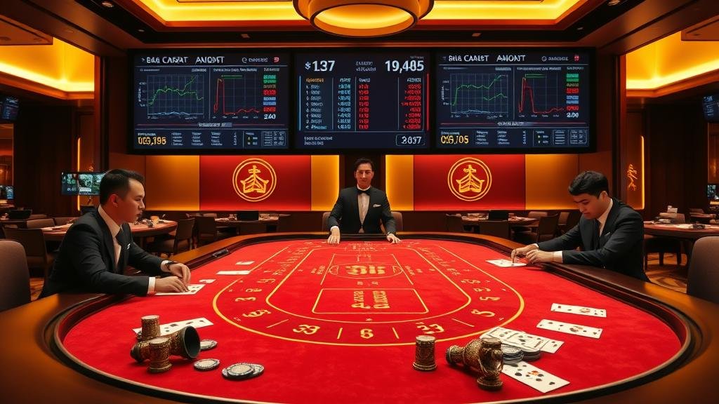 ดีลเลอร์มืออาชีพจาก Evolution Gaming กำลังแจกไพ่บาคาร่า